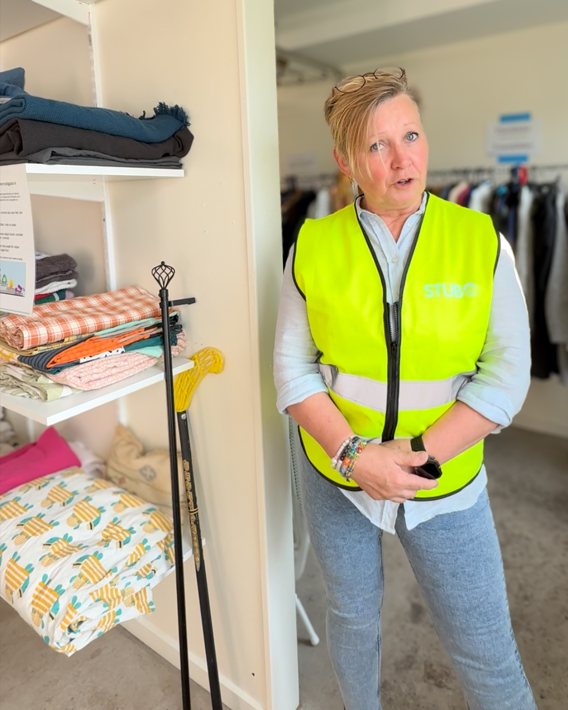 Annicka i återbruksrummet